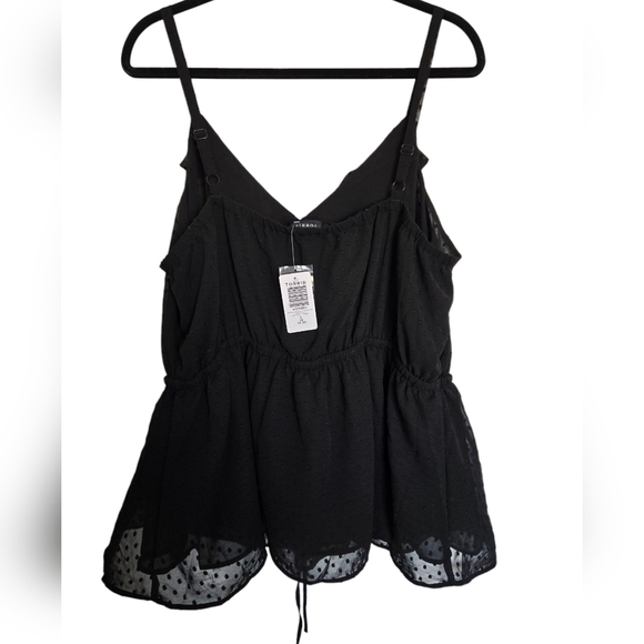 NWT Torrid Black Polka Dot Mesh Tank Size 2x - Picture 2 of 4